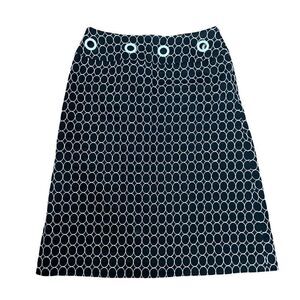 Carlisle Black Geometric A Line Skirt 0